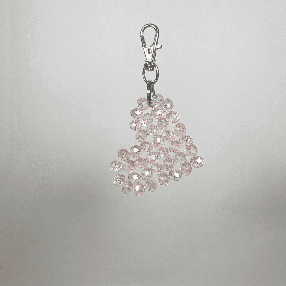 Porte-Clés Cœur Gris LD PERLES & CONFECTIONPERLES