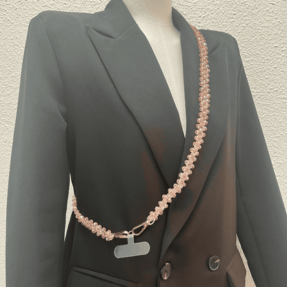 Bandoulière De Téléphone Rose Pâle Poudré LD PERLES & CONFECTIONPERLES