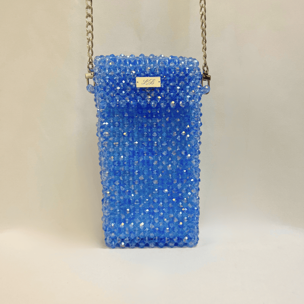 Pochette De Téléphone Bleu Ciel LD PERLES & CONFECTIONPERLES