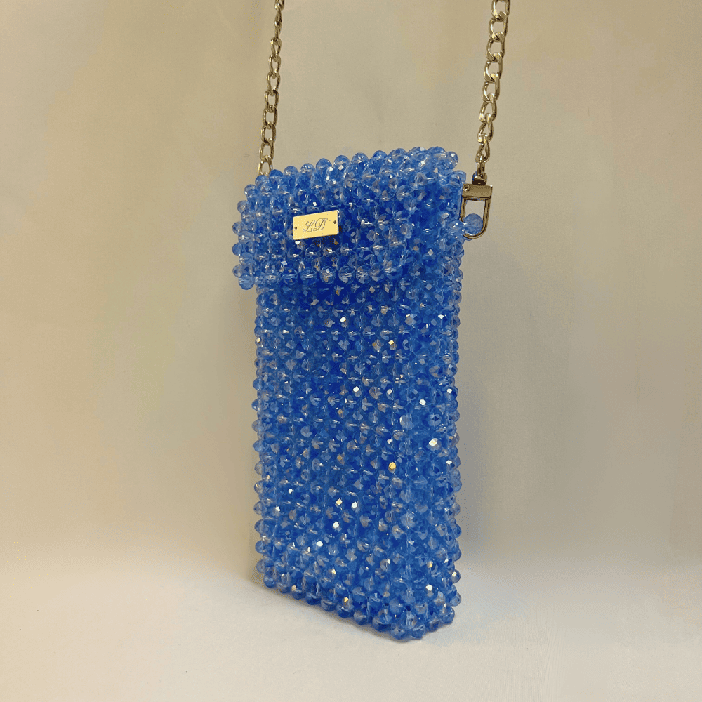 Pochette De Téléphone Bleu Ciel LD PERLES & CONFECTIONPERLES