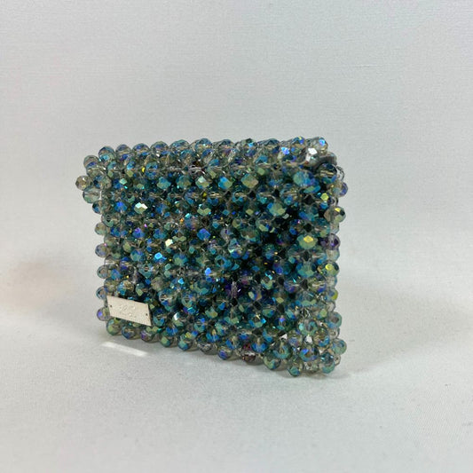 Porte-Carte Gris Reflet Vert, Violet LD PERLES & CONFECTIONPERLES