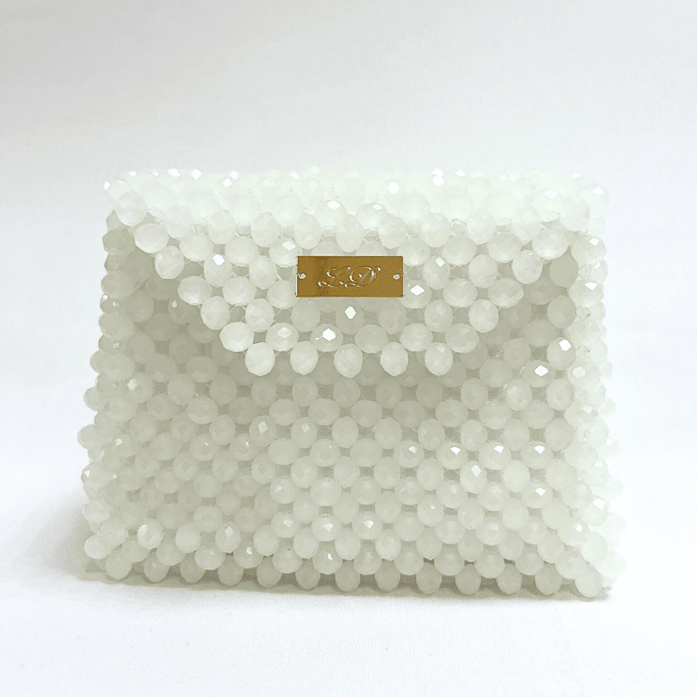 Modèle Pochette Blanc Nacré LD PERLES & CONFECTIONPERLES