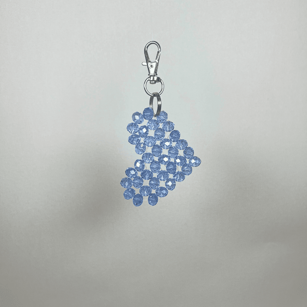 Porte-Clés Cœur Bleu Ciel LD PERLES & CONFECTIONPERLES