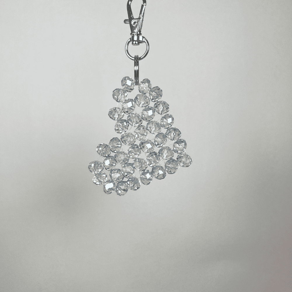 Porte-Clés Cœur Gris LD PERLES & CONFECTIONPERLES