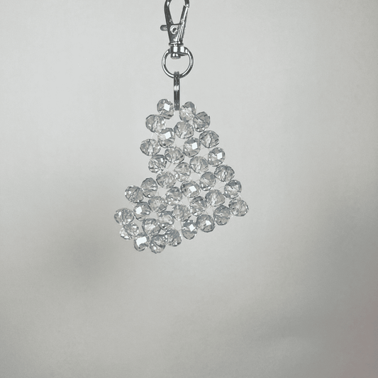 Porte-Clés Cœur Gris LD PERLES & CONFECTIONPERLES