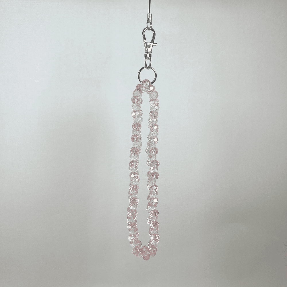 Dragonne De Téléphone Rose Pâle Poudré LD PERLES & CONFECTIONPERLES