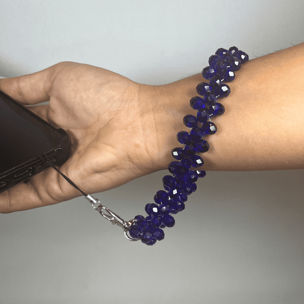 Dragonne De Téléphone Bleu Roi LD PERLES & CONFECTIONPERLES